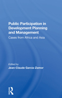 Cover image: Public Participation In Development Planning And Management 1st edition 9780367300203