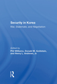 Cover image: Security In Korea 1st edition 9780367302412