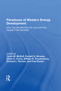 Imagen de portada: Paradoxes Of Western Energy Development 1st edition 9780367297695