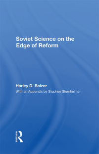 Cover image: Soviet Science On The Edge Of Reform 1st edition 9780367288389