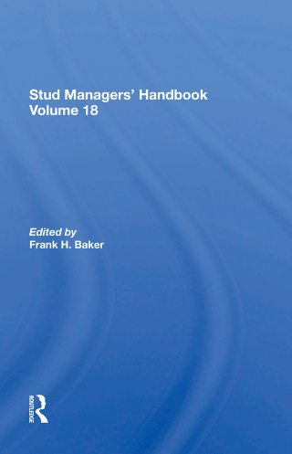 Imagen de portada: Stud Managers' Handbook, Vol. 18 1st edition 9780367304492