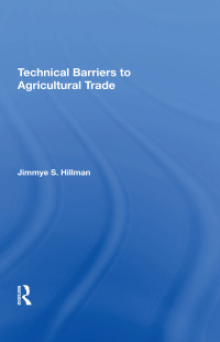 Immagine di copertina: Technical Barriers To Agricultural Trade 1st edition 9780367289546