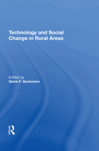 صورة الغلاف: Technology And Social Change In Rural Areas 1st edition 9780367289669