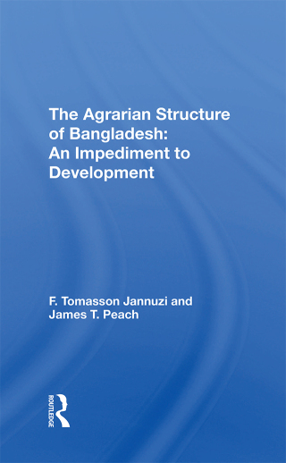 Cover image: The Agrarian Structure Of Bangladesh 1st edition 9780367290016