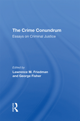 صورة الغلاف: The Crime Conundrum 1st edition 9780367306540