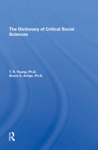 Cover image: The Dictionary Of Critical Social Sciences 1st edition 9780367306731