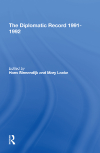 Imagen de portada: The Diplomatic Record 1991-1992 1st edition 9780367291327