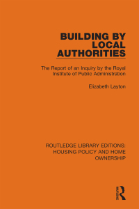 Cover image: Building by Local Authorities 1st edition 9780367684242