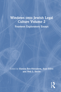 Imagen de portada: Windows onto Jewish Legal Culture Volume 2 1st edition 9780415782517