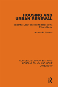 Cover image: Housing and Urban Renewal 1st edition 9780367685065