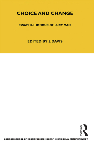 Imagen de portada: Choice and Change 1st edition 9781859738344