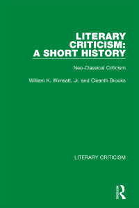 表紙画像: Literary Criticism: A Short History 1st edition 9780367692186