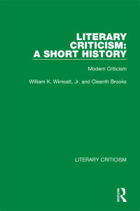 Cover image: Literary Criticism: A Short History 1st edition 9780367692308