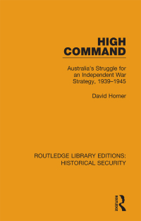 Cover image: High Command 1st edition 9780367636722