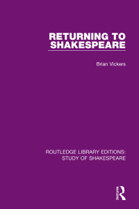 Cover image: Returning to Shakespeare 1st edition 9780367682354