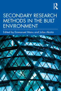 Imagen de portada: Secondary Research Methods in the Built Environment 1st edition 9780367429874