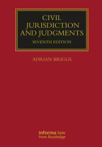 Cover image: Civil Jurisdiction and Judgments 7th edition 9780367720445