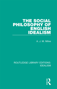 Omslagafbeelding: The Social Philosophy of English Idealism 1st edition 9780367721954