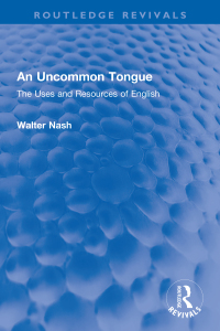 Cover image: An Uncommon Tongue 1st edition 9780367744403