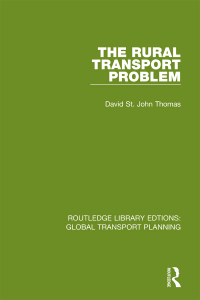 Cover image: The Rural Transport Problem 1st edition 9780367748951