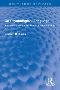 Cover image: On Psychological Language 1st edition 9780367743062