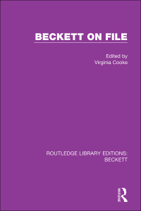 Cover image: Beckett on File 1st edition 9780367746704