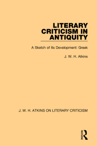 Titelbild: Literary Criticism in Antiquity 1st edition 9780367764098