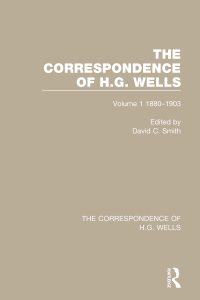 Cover image: The Correspondence of H.G. Wells 1st edition 9780367765125