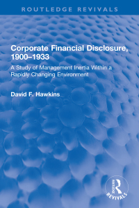 Imagen de portada: Corporate Financial Disclosure, 1900-1933 1st edition 9780367770198