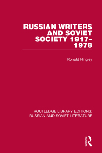 Cover image: Russian Writers and Soviet Society 1917–1978 1st edition 9780367775377