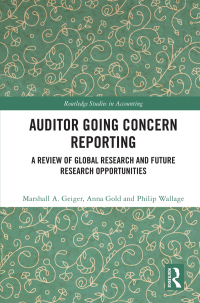 Cover image: Auditor Going Concern Reporting 1st edition 9780367649487