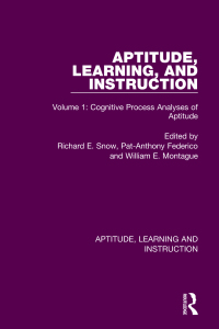 Cover image: Aptitude, Learning, and Instruction 1st edition 9780367755904