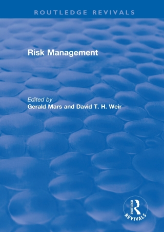 Imagen de portada: Risk Management, 2 Volume Set 1st edition 9780367244606