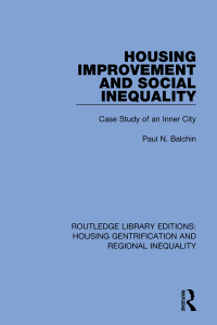 Cover image: Housing Improvement and Social Inequality 1st edition 9781032041339
