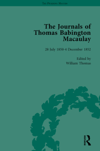 Cover image: The Journals of Thomas Babington Macaulay Vol 3 1st edition 9781138761391