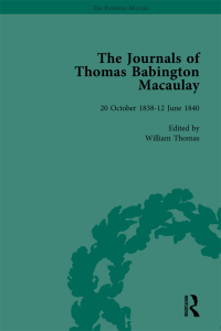 Imagen de portada: The Journals of Thomas Babington Macaulay Vol 1 1st edition 9781138761377