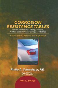 Cover image: Corrosion Resistance Tables 5th edition 9781003200543