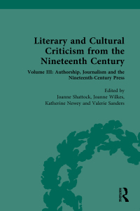 Cover image: Literary and Cultural Criticism from the Nineteenth Century 1st edition 9781032059341