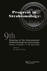صورة الغلاف: International Strabismological Association ISA 2002 1st edition 9789026519420