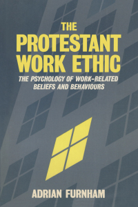 Imagen de portada: The Protestant Work Ethic 1st edition 9780415017053