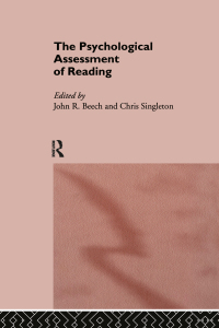 Cover image: The Psychological Assessment of Reading 1st edition 9780415128582