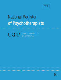 Titelbild: National Register of Psychotherapists 2000 1st edition 9780415230155