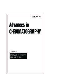 Cover image: Advances in Chromatography 1st edition 9780824795511