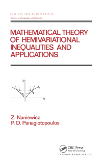 Omslagafbeelding: Mathematical Theory of Hemivariational Inequalities and Applications 1st edition 9780367401986