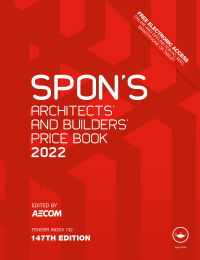 表紙画像: Spon's Architects' and Builders' Price Book 2022 9781032052168