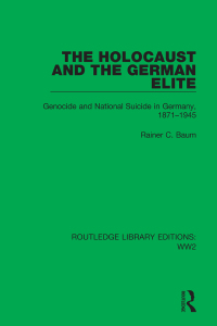 Cover image: The Holocaust and the German Elite 1st edition 9781032108278