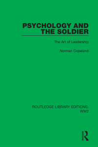 صورة الغلاف: Psychology and the Soldier 1st edition 9781032102368