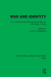 Imagen de portada: War and Identity 1st edition 9781032075105