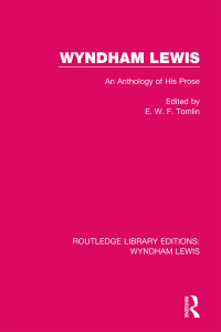 Cover image: Wyndham Lewis 1st edition 9781032119212