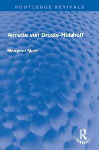 Cover image: Annette von Droste-Hülshoff 1st edition 9781032120850